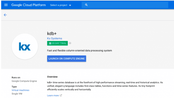 kdb+ on Google Cloud Platform - KX