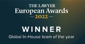 The Lawyer European Awards 2022 - Winner - Global In-House team of the year