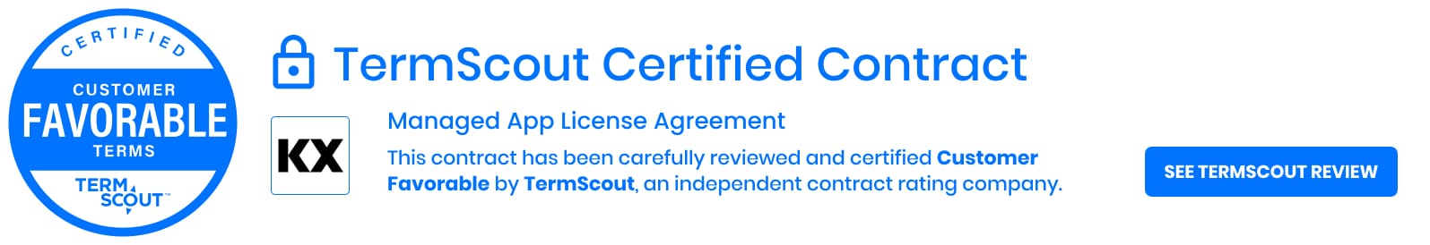 TermScout Certified Contract - Managed App License Agreement
